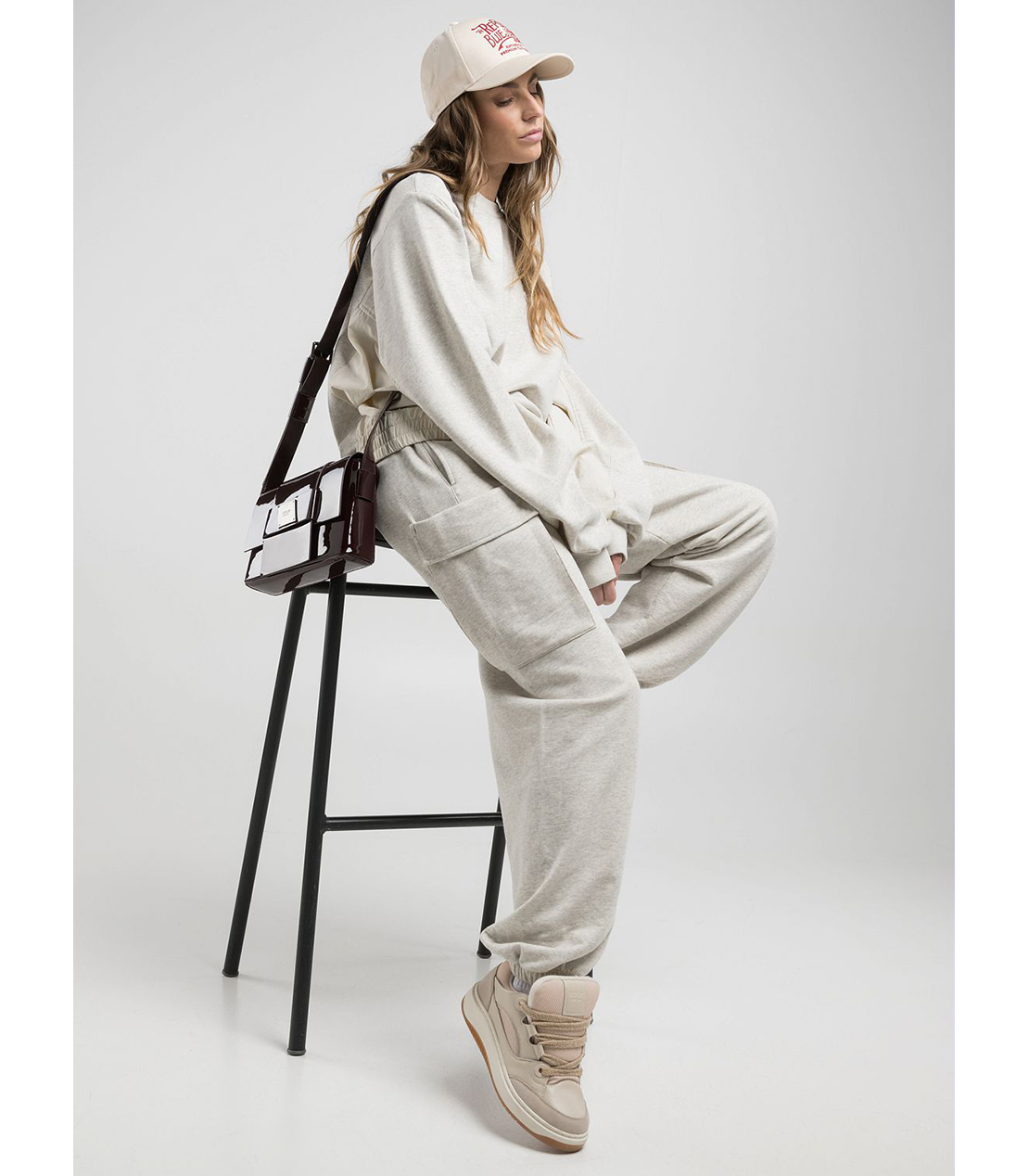 フレンチテリーフリースカーゴジョガー 詳細画像 ライトメランジグレー 3